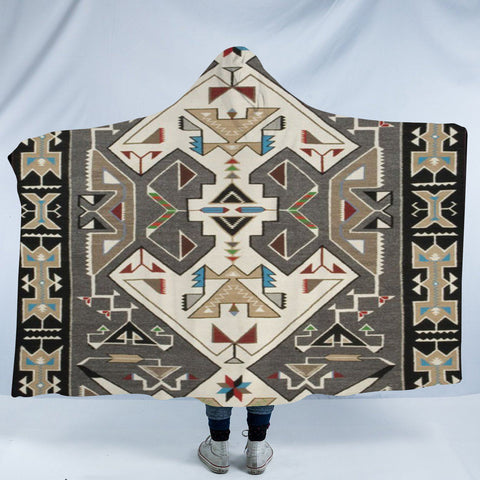 HDB051 Pattern Native American Design Hooded Blanket