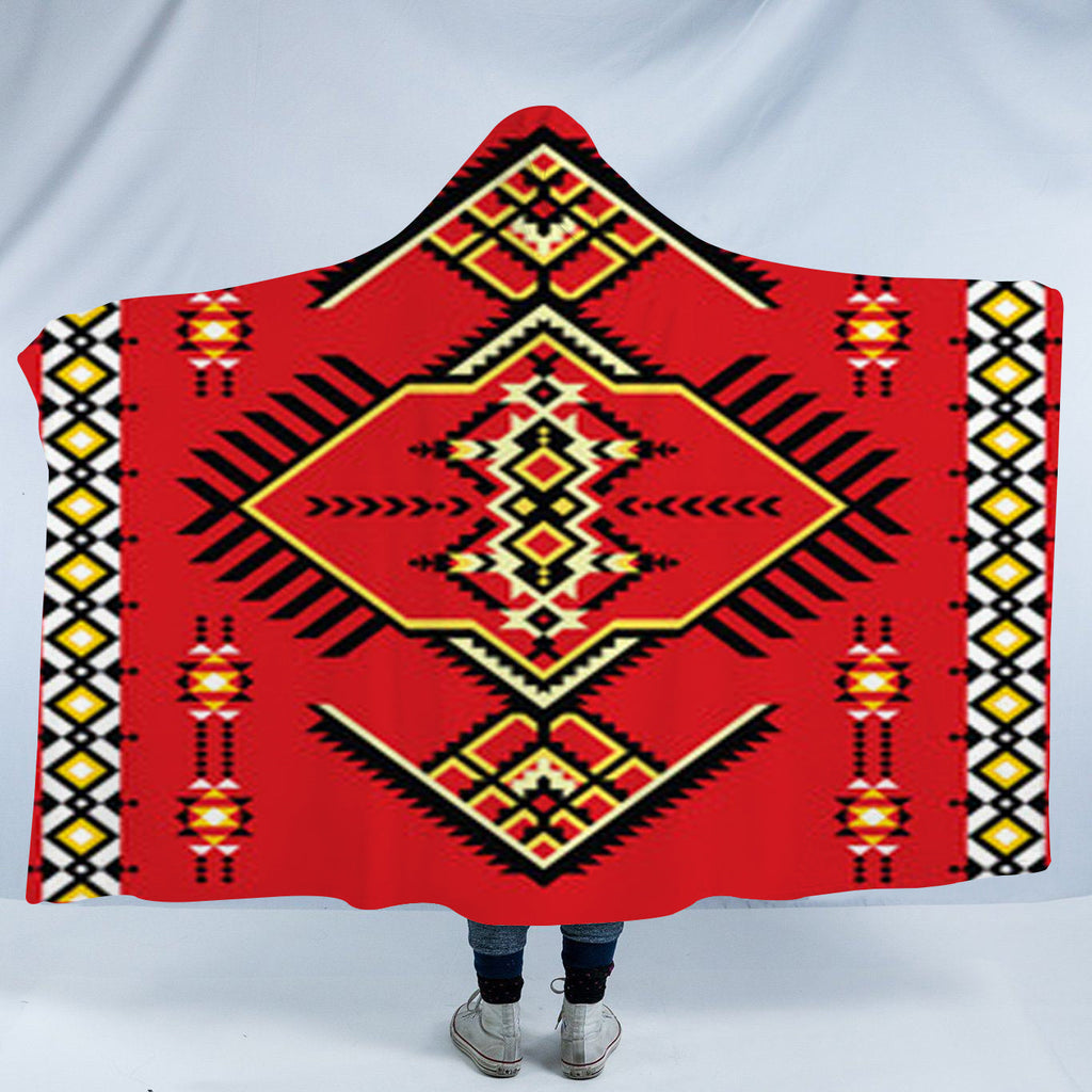 HDB050 Pattern Native American Design Hooded Blanket