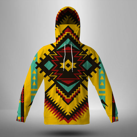 GB-NAT00413 Abstract Geometric Ornament 3D Hoodie With Mask