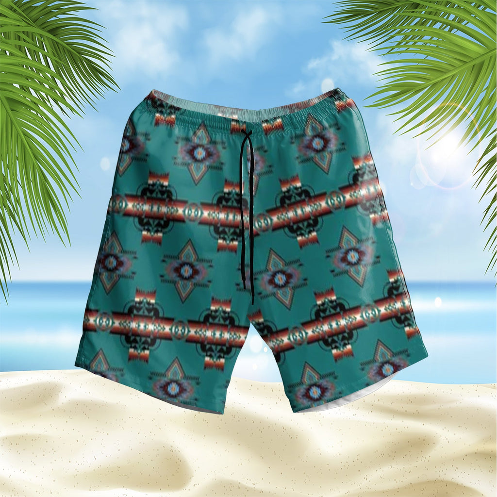 GB-HS00021 Pattern Native Hawaiian Shorts