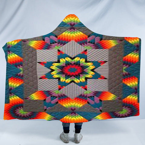 HDB048 Pattern Native American Design Hooded Blanket