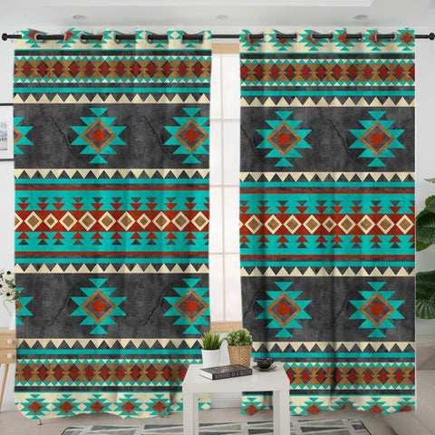 LVR0034 Pattern Native American Living Room Curtain