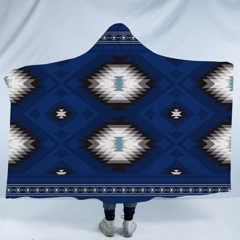 HDB0072 Pattern Native American Design Hooded Blanket