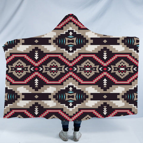 HDB0074 Pattern Native American Design Hooded Blanket