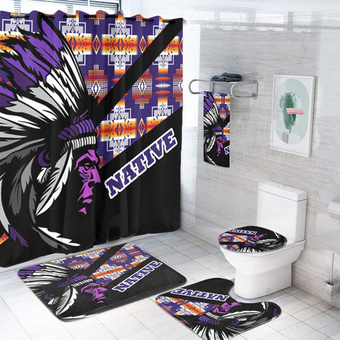 BS-000117 Pattern Native American Bathroom Set
