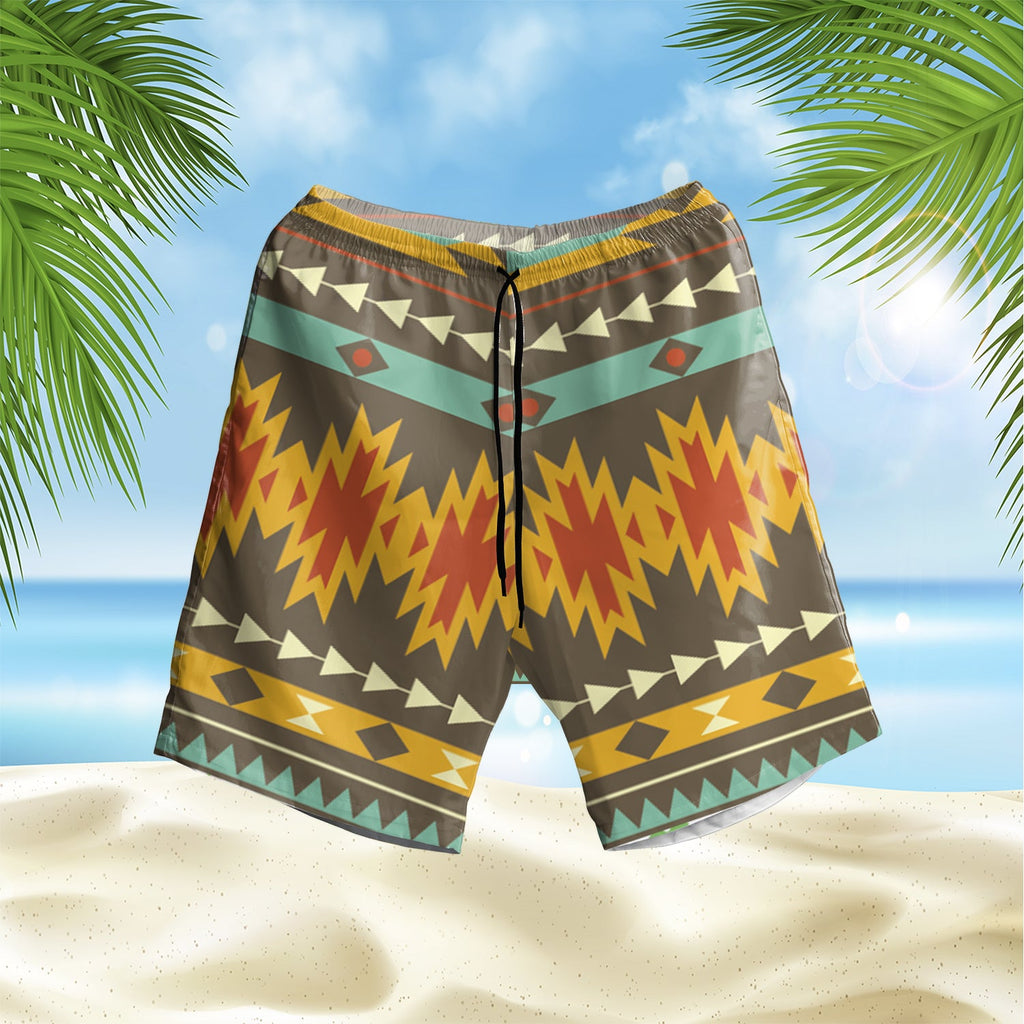 GB-HS00036 Pattern Native Hawaiian Shorts