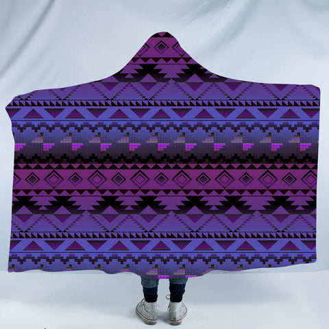 GB-NAT00601-02 Pattern Native American Design Hooded Blanket