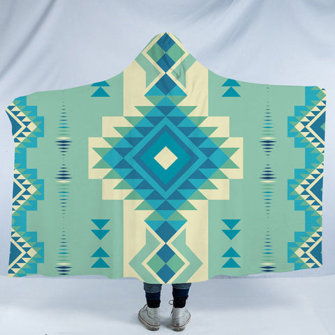 GB-NAT00599 Pattern Ethnic Native Hooded Blanket
