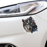 Mechanical Wolf Head Decal Car Sticker Native American Design NEW