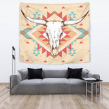 Bison Head Native American Tapestry - ProudThunderbird