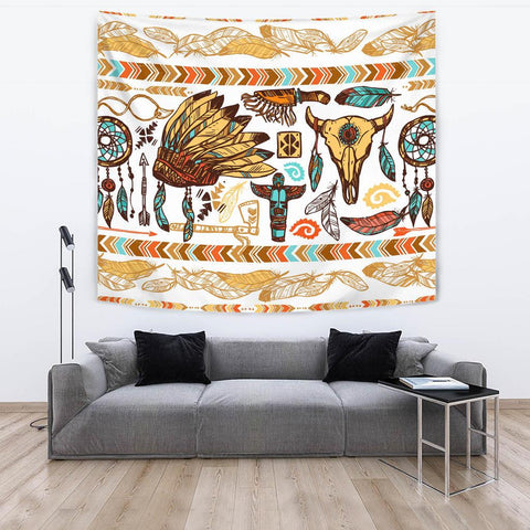 Native American Indians Symbol Tapestry