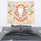 Bison Head Native American Tapestry - ProudThunderbird