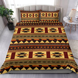 GB-NAT00507 Brown Ethnic Pattern Native Bedding Set