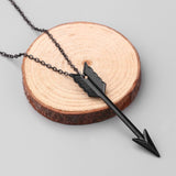 Black Chain Arrow Pendant Necklace