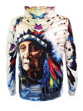Chief Printed Pullover Hoodies - Native American Clothing For Sale - ProudThunderbird