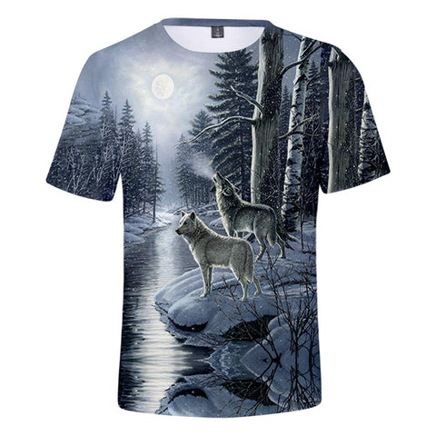 Wolf Driver Tree  Native American   3D Tshirt - Powwow Store