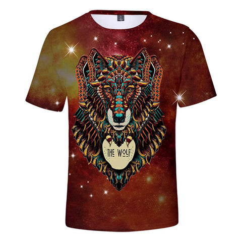 Wolf Native American Art 3D Tshirt