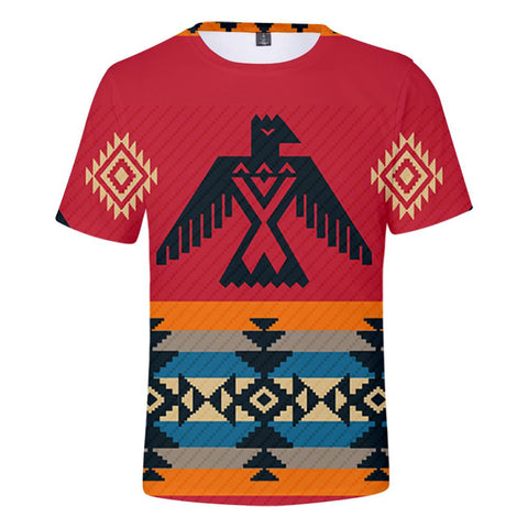 Red Thunderbird  Color Native American 3D Tshirt