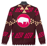 Brown Bison Native American Design 3D Sweatshirt