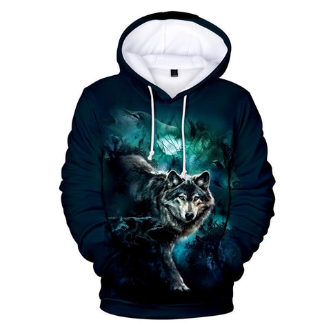 Turquoise Mystery Wolf Native American All Over Hoodie no link
