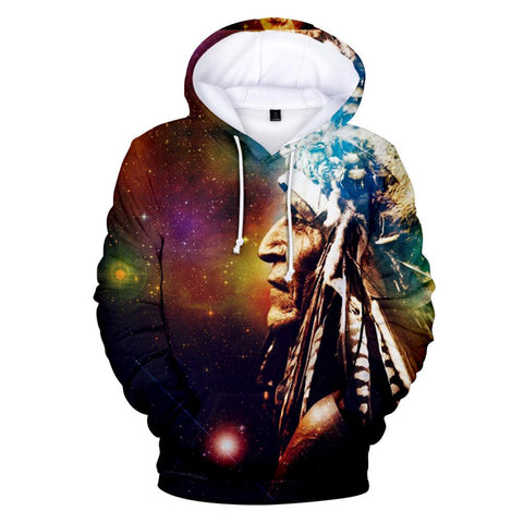Galaxy Chief Painting Native American All Over Hoodie