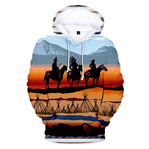 Chief And Warriros Native American All Over Hoodie