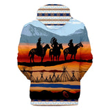 Chief And Warriros Native American All Over Hoodie