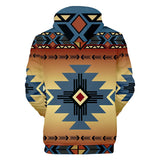 Blue Pearl Pattern Native American All Over Hoodie