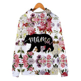 Mama Bear Flower Rose Mothers Day Gift All Over Hoodie