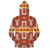 GB-NAT00062-3HOO-11 Tan Tribe Design Native AmericanAll Over Hoodie