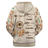 Bison Native American All Over Hoodie