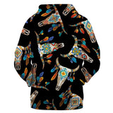 Bison Native American Pride All Over Hoodie no link