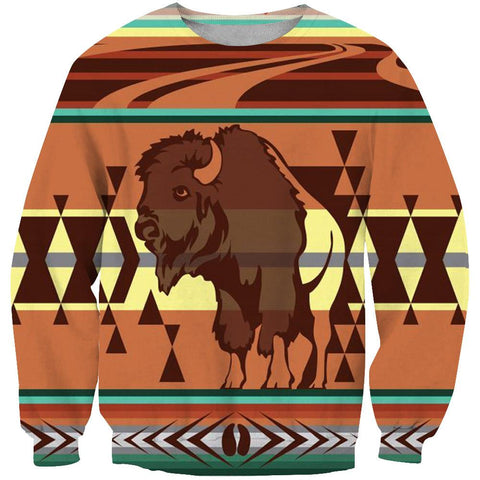Mountain Bison Native American Pride 3D Sweatshirt