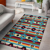 GB-NAT00511 Blue & Red Pattern Native Area Rug