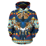 Blue Thunderbird Dreamcatcher Native American Pride All Over Hoodie - ProudThunderbird