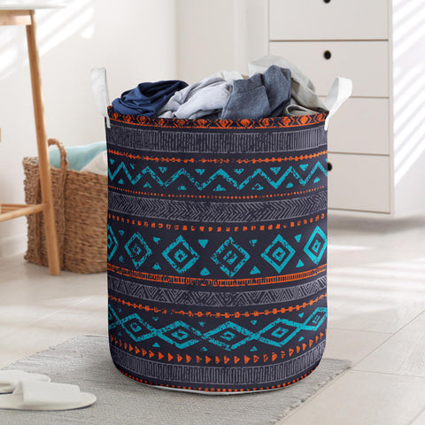 GB-NAT00598 Seamless Ethnic Ornaments  Laundry Basket