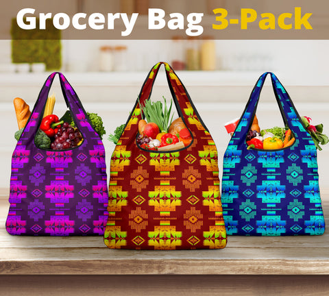 Pattern Grocery Bag 3-Pack SET 37