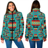 GB-NAT00046-01 Tribes Pattern Women's Padded Jacket New