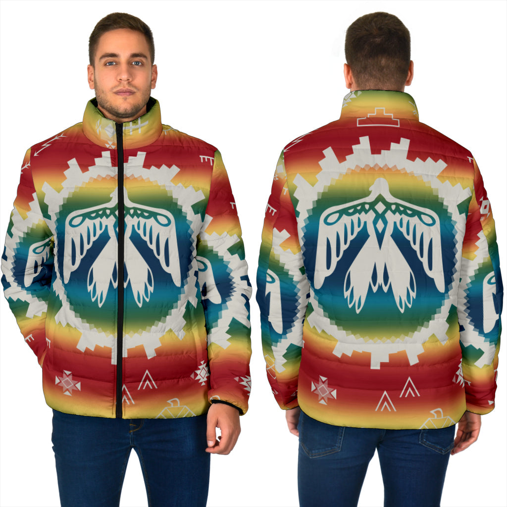 GB-NAT00077 Thunderbird Rainbow Men's Padded Jacket