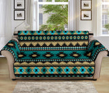 GB-NAT00509 Green Ethnic Aztec Pattern 70" Sofa Protector