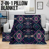GB-NAT00565 Dark Color Pattern  Pillow Blanket