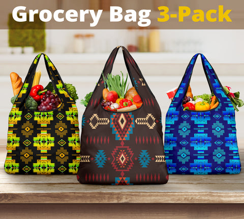 Pattern Grocery Bag 3-Pack SET 36