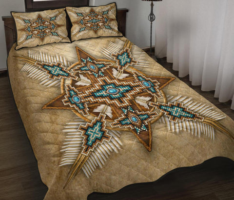 Brown Arts Native American Quilt Bed Set
