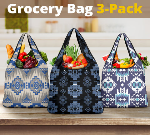 Pattern Grocery Bag 3-Pack SET 42