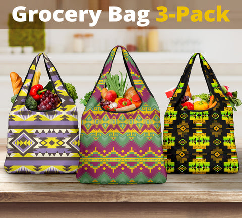 Pattern Grocery Bag 3-Pack SET 51