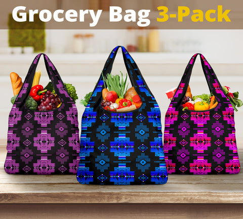 Pattern Grocery Bag 3-Pack SET 39