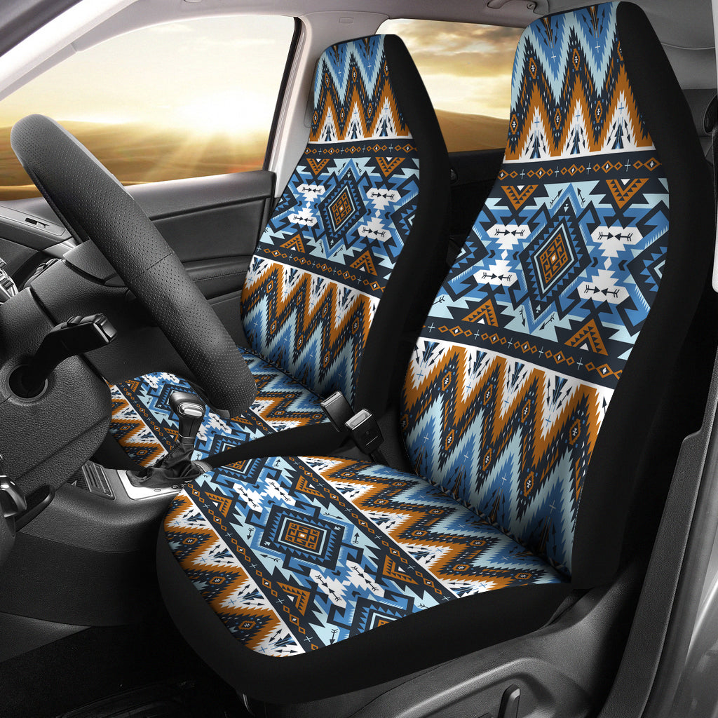 GB-NAT00613 Retro Colors Tribal Seamless Car Seat Cover