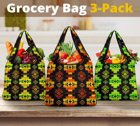 Pattern Grocery Bag 3-Pack SET 44