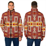 GB-NAT00062-11 Tan Tribe Design  Men's Padded Jacket