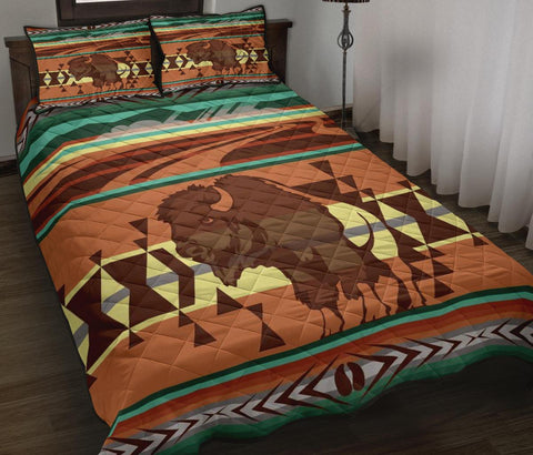 Bison Native American Quilt Bed Set